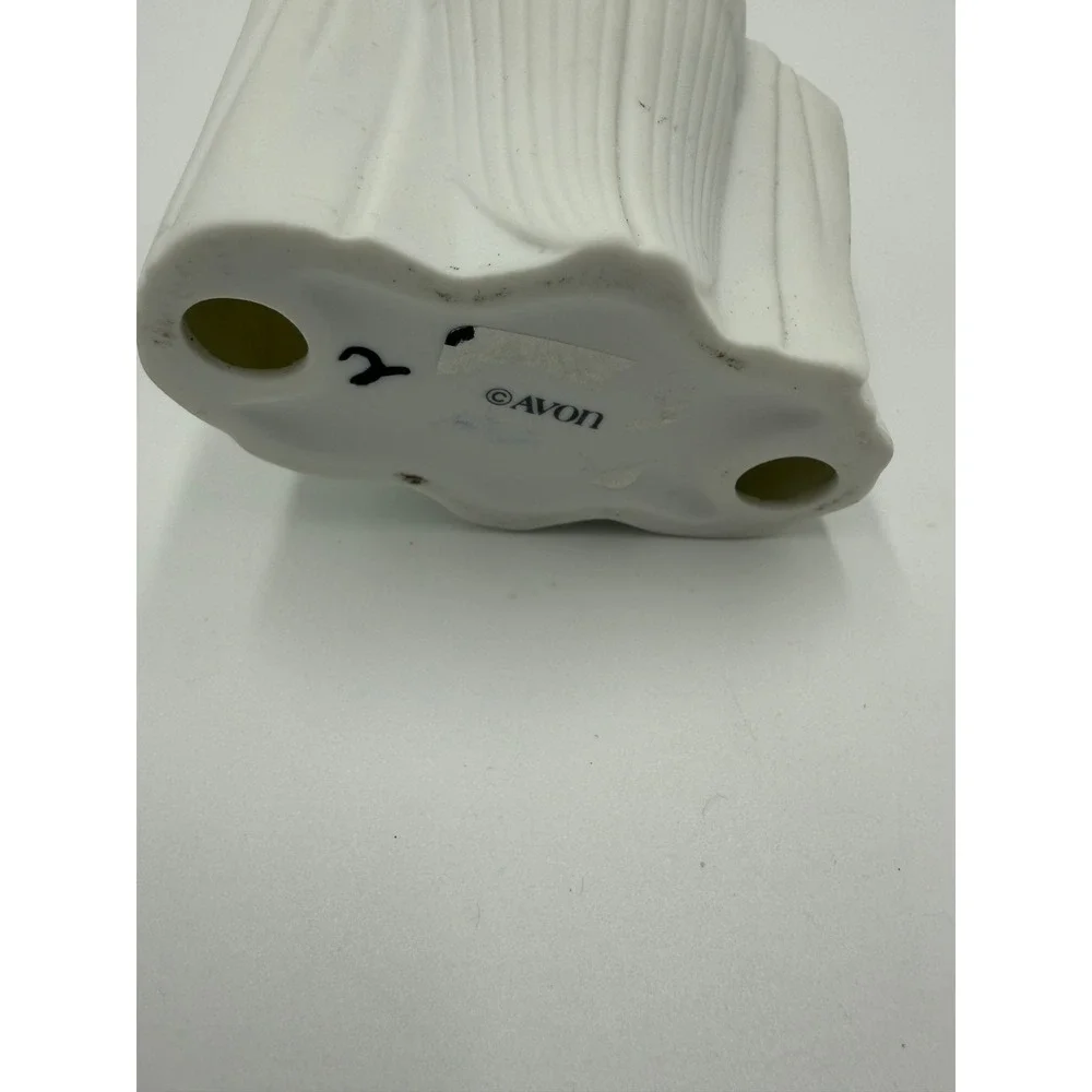 Avon Angel Votive Candle  Holder‎ White Bisque